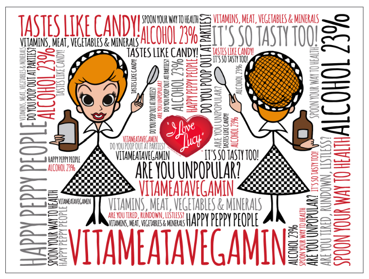 Vitameatavegamin Word Art Collection