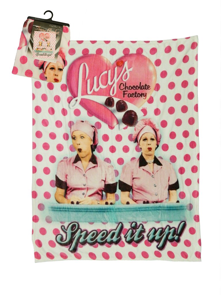I Love Lucy: "Job Switching" Polka Dot Throw Blanket