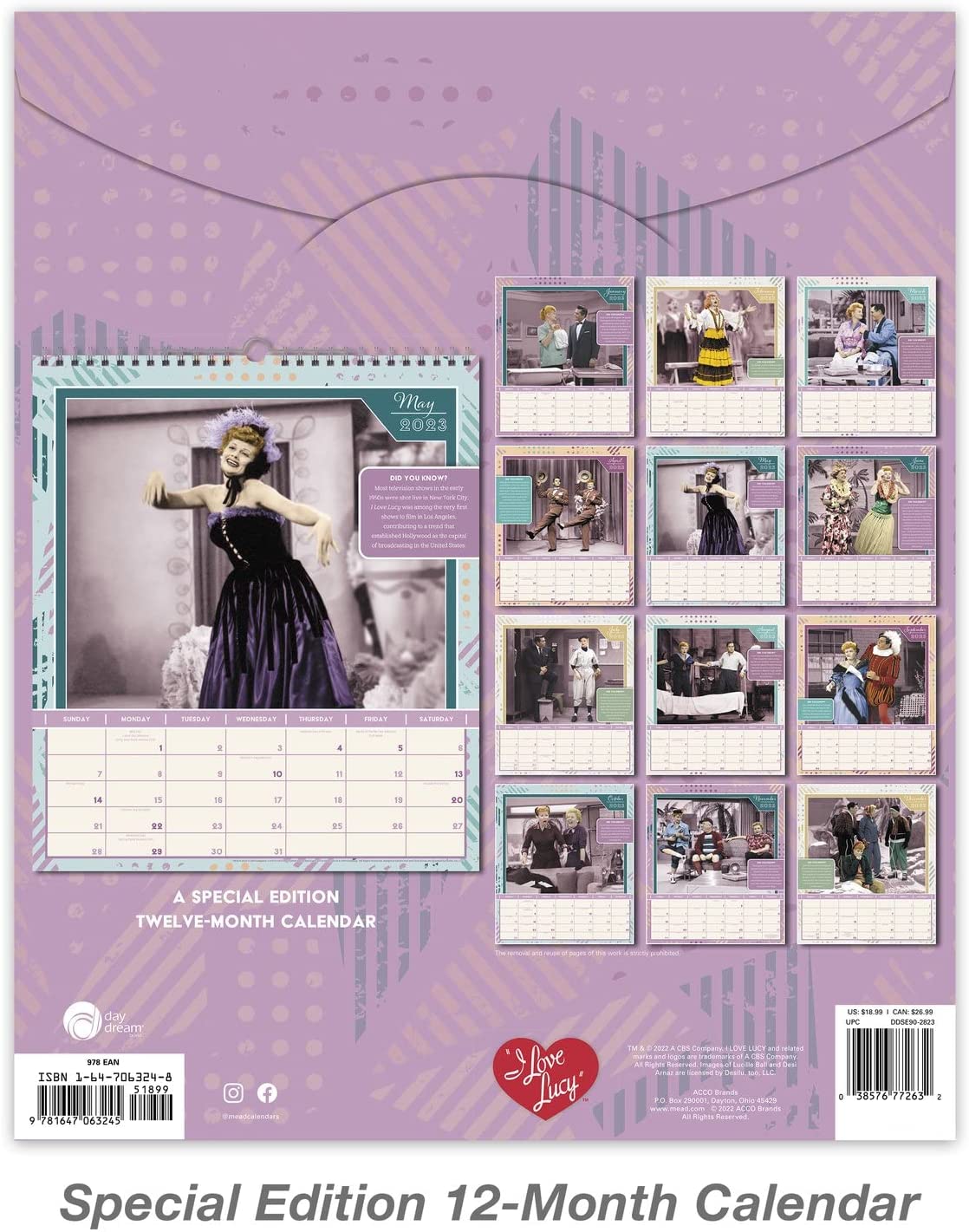 I Love Lucy 2023 Special Edition Calendar
