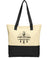 Vintage Vita Block Color Black Tote Bag